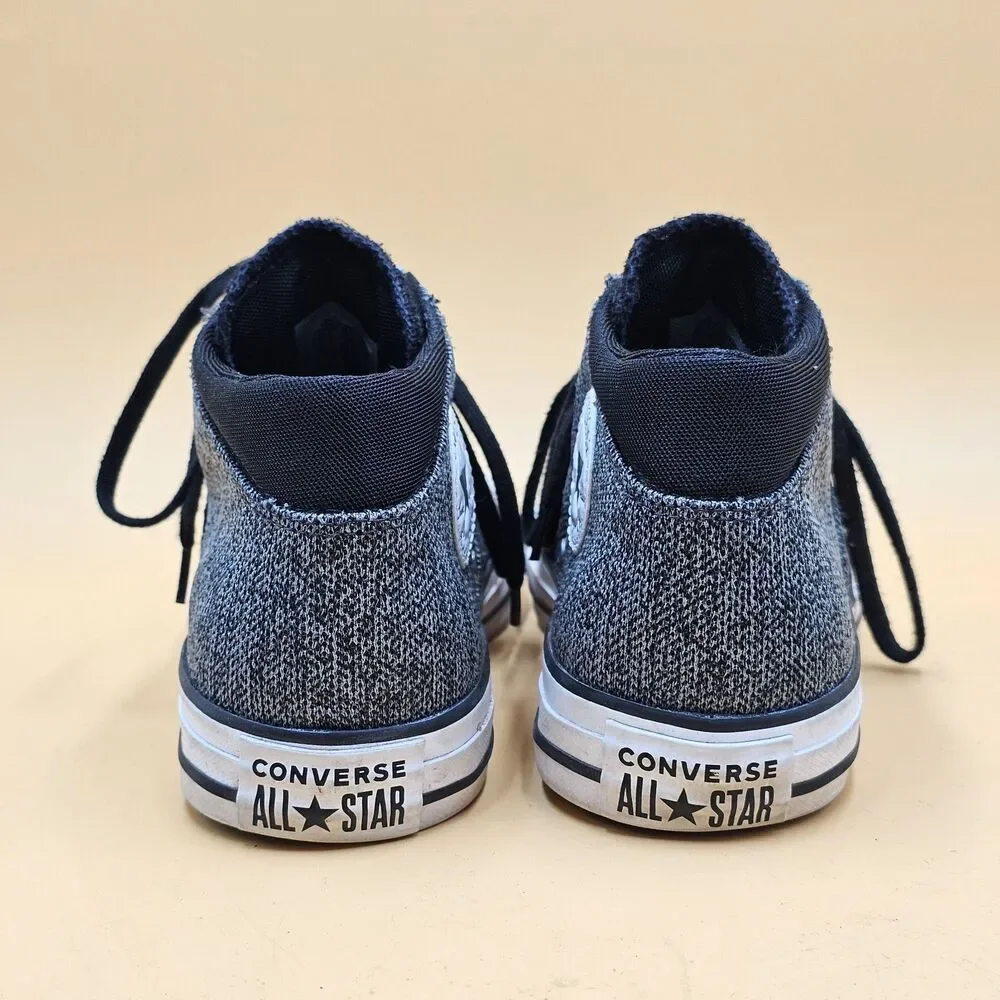 Converse lace both white